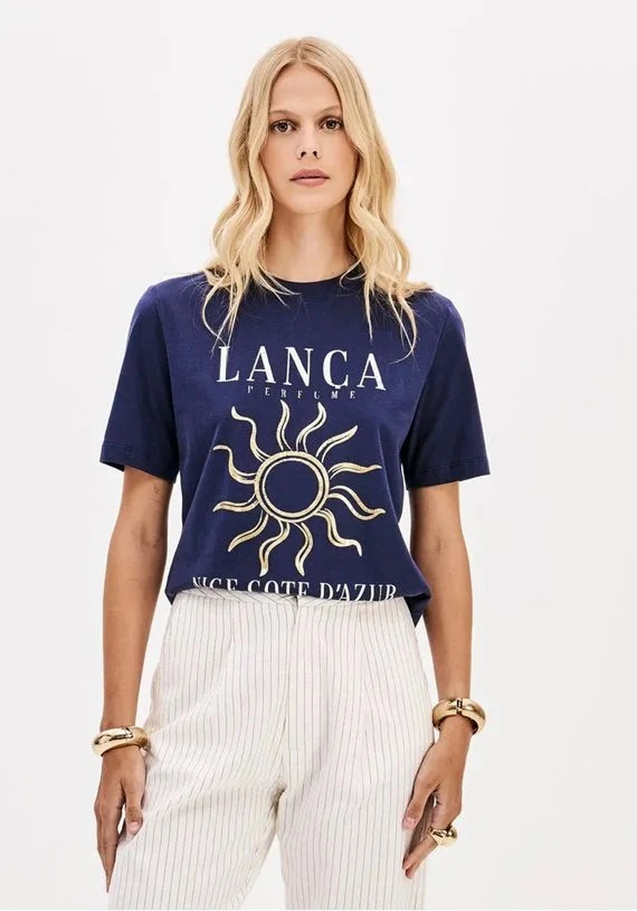 T-Shirt Manga Curta Darkness Blue Lança Perfume Ref 14981