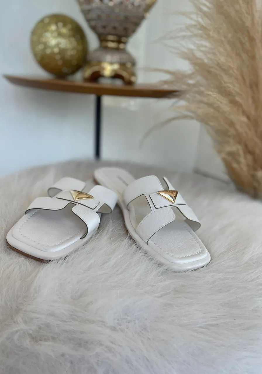 Rasteira H Com Enfeite Lança Perfume Ref 15259