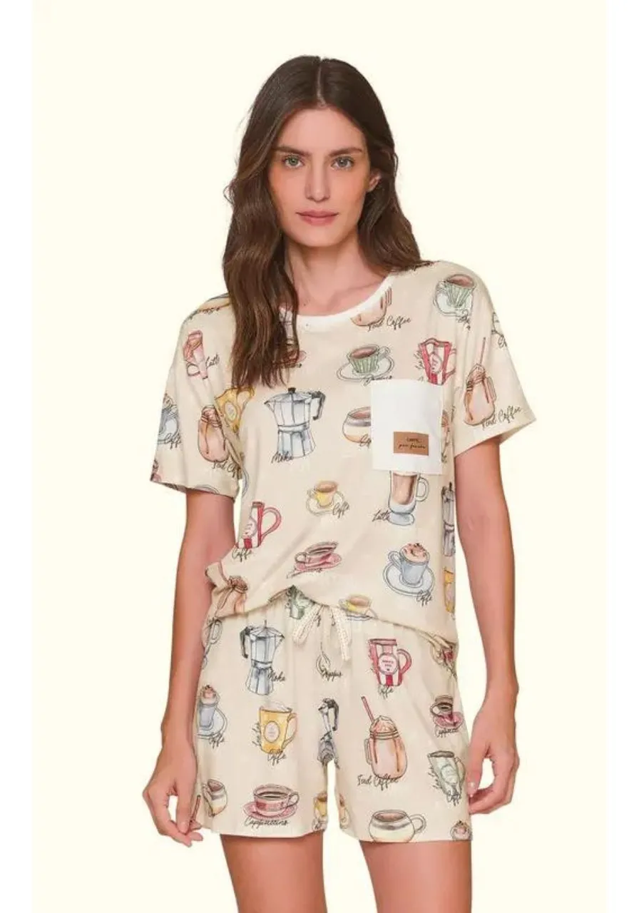 Pijama Curto Macchiato Lua Luá
