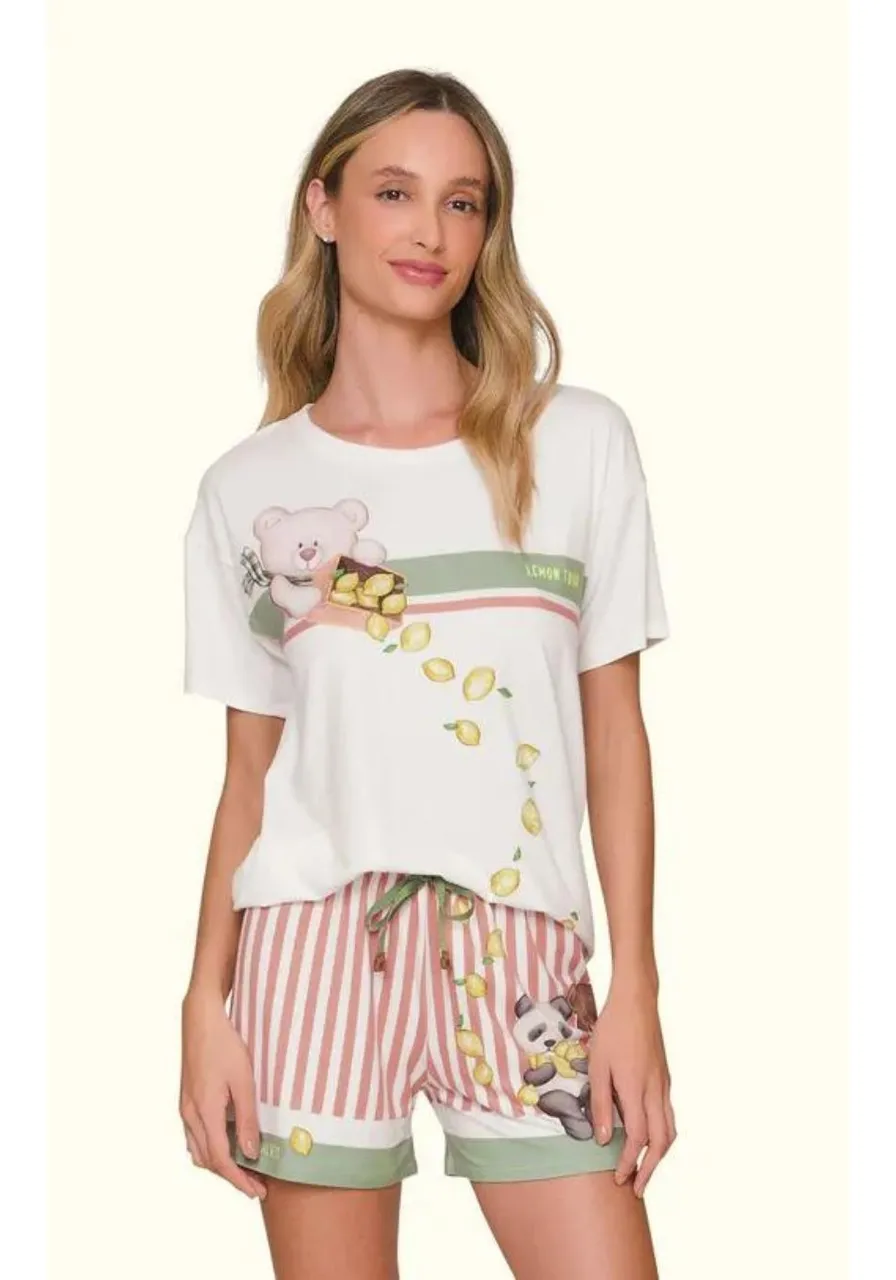 Pijama Curto Lemon Tour Lua Luá