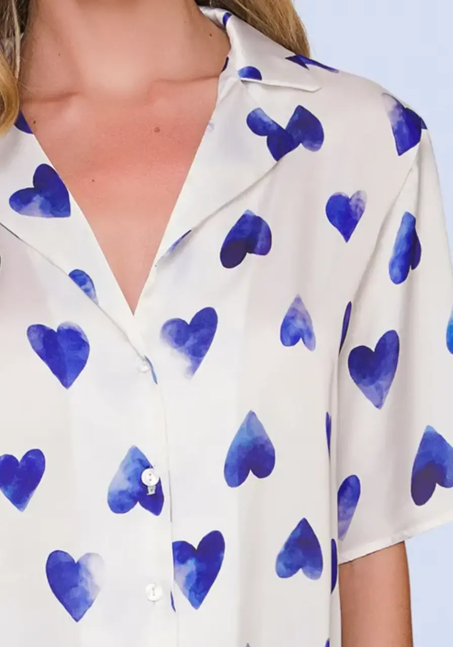 Pijama Aberto Short Feeling Blue Lua Luá 