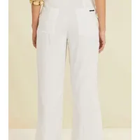 Calça Reta Detalhe Galão Off White - imagem 3