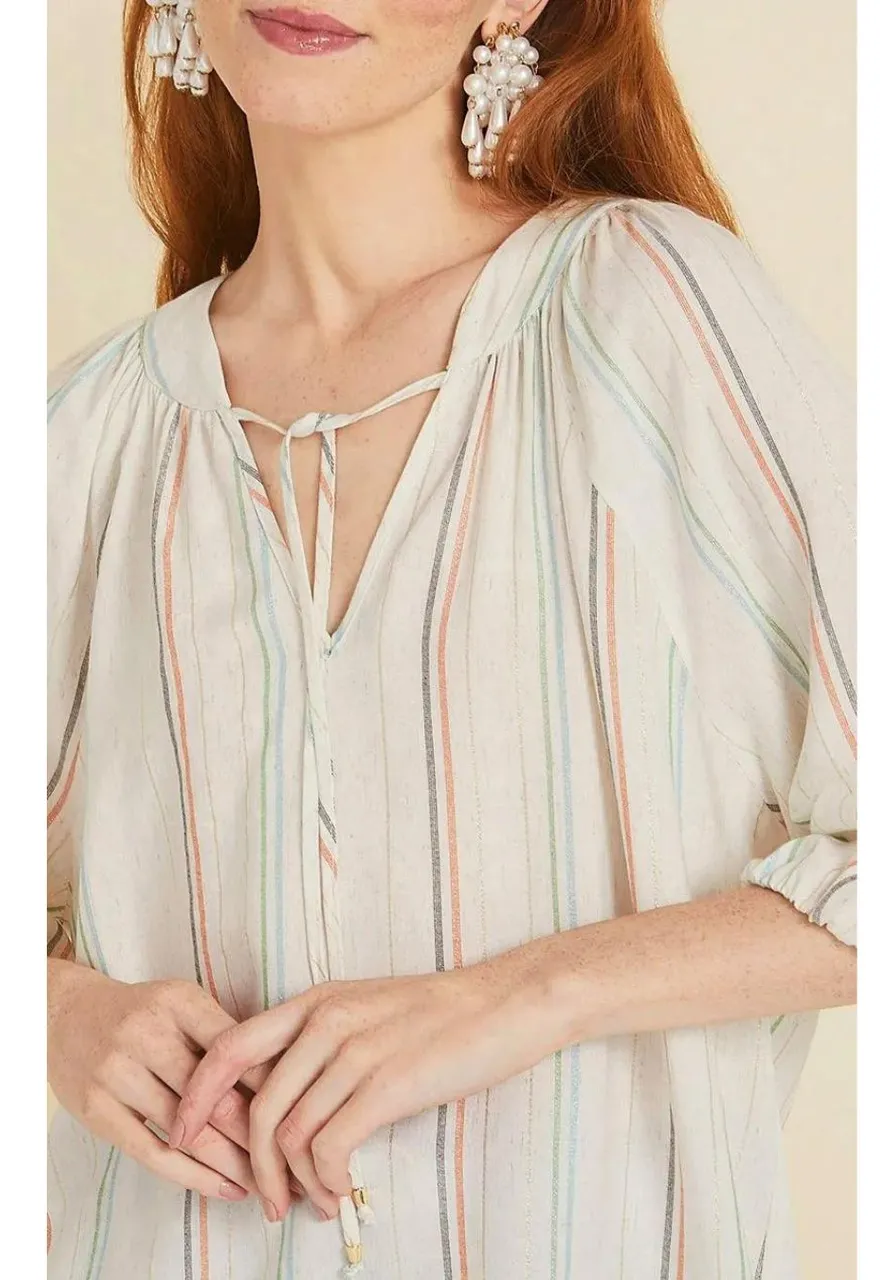 Camisa Manga Curta Com Amarração