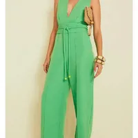 Macacão Reto com Faixa Verde - imagem 1