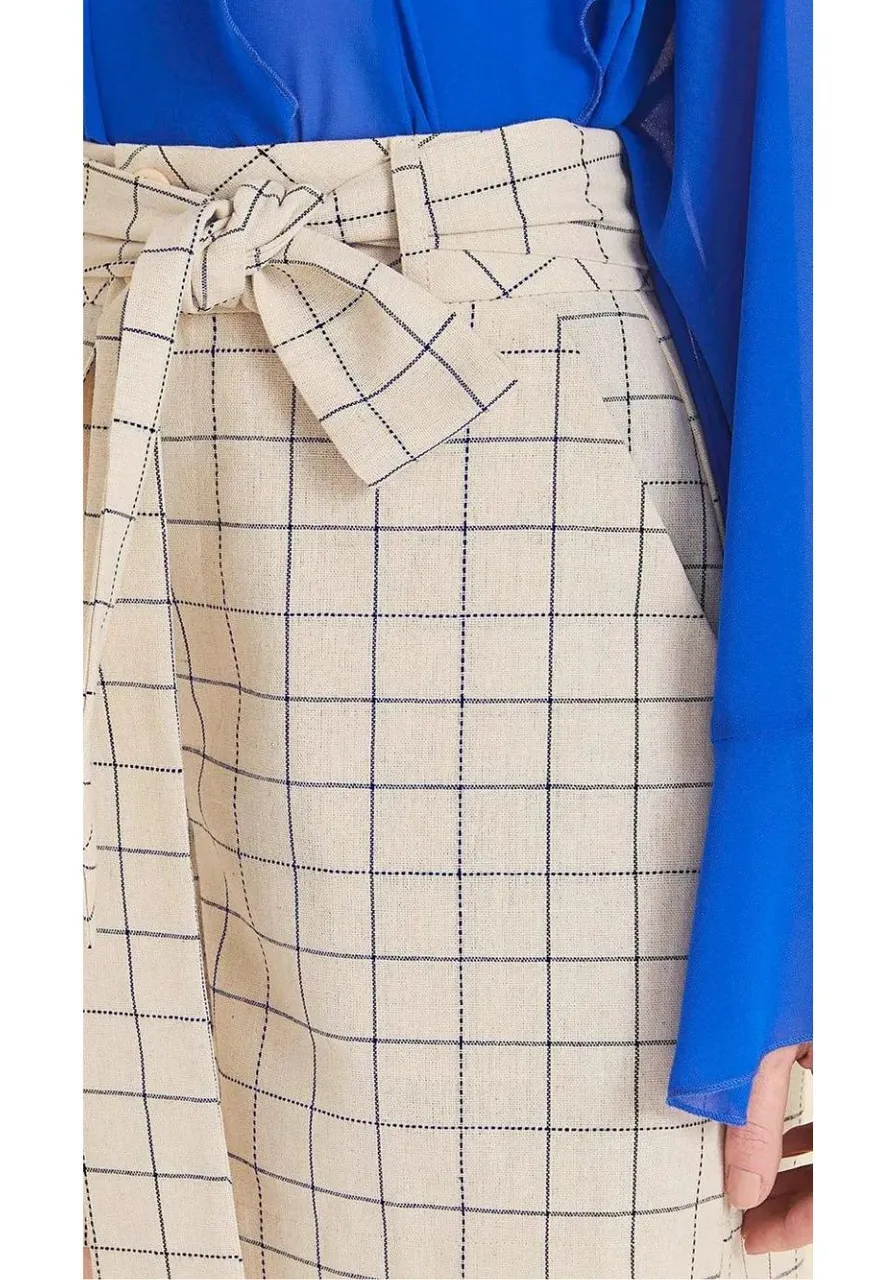 Short Maria Valentina Linhas Com Faixa