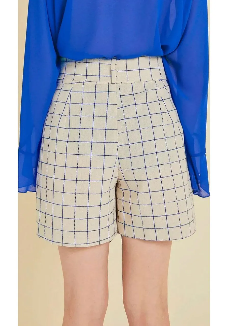 Short Maria Valentina Linhas Com Faixa