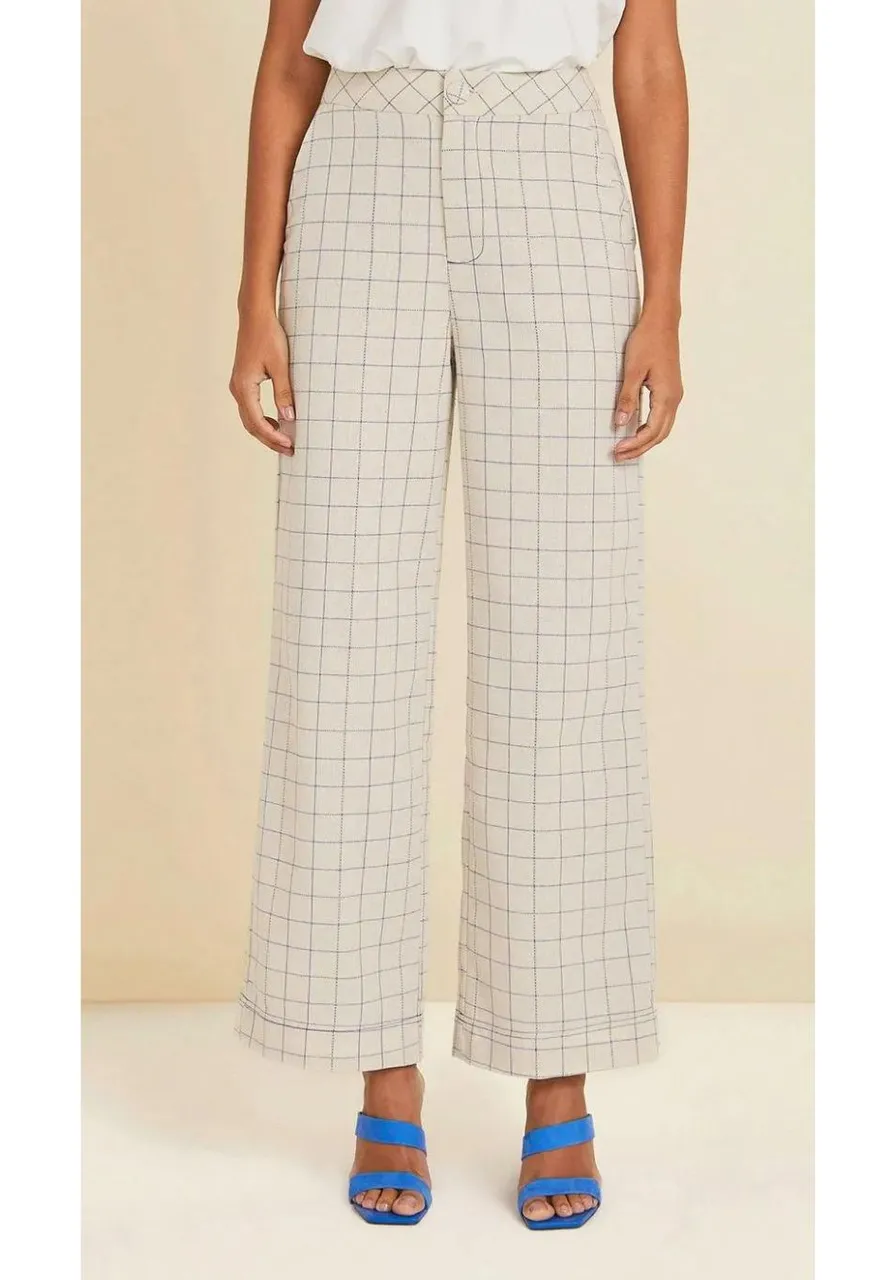 Calça Pantalona Maria Valentina Linhas 