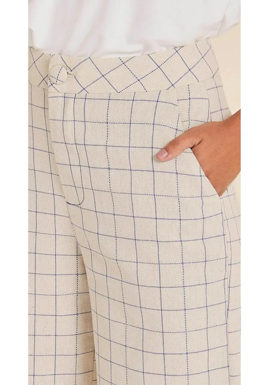 Calça Pantalona Maria Valentina Linhas 