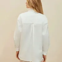 Camisa Morena Rosa Manga Longa Detalhe Vista Off White - imagem 1