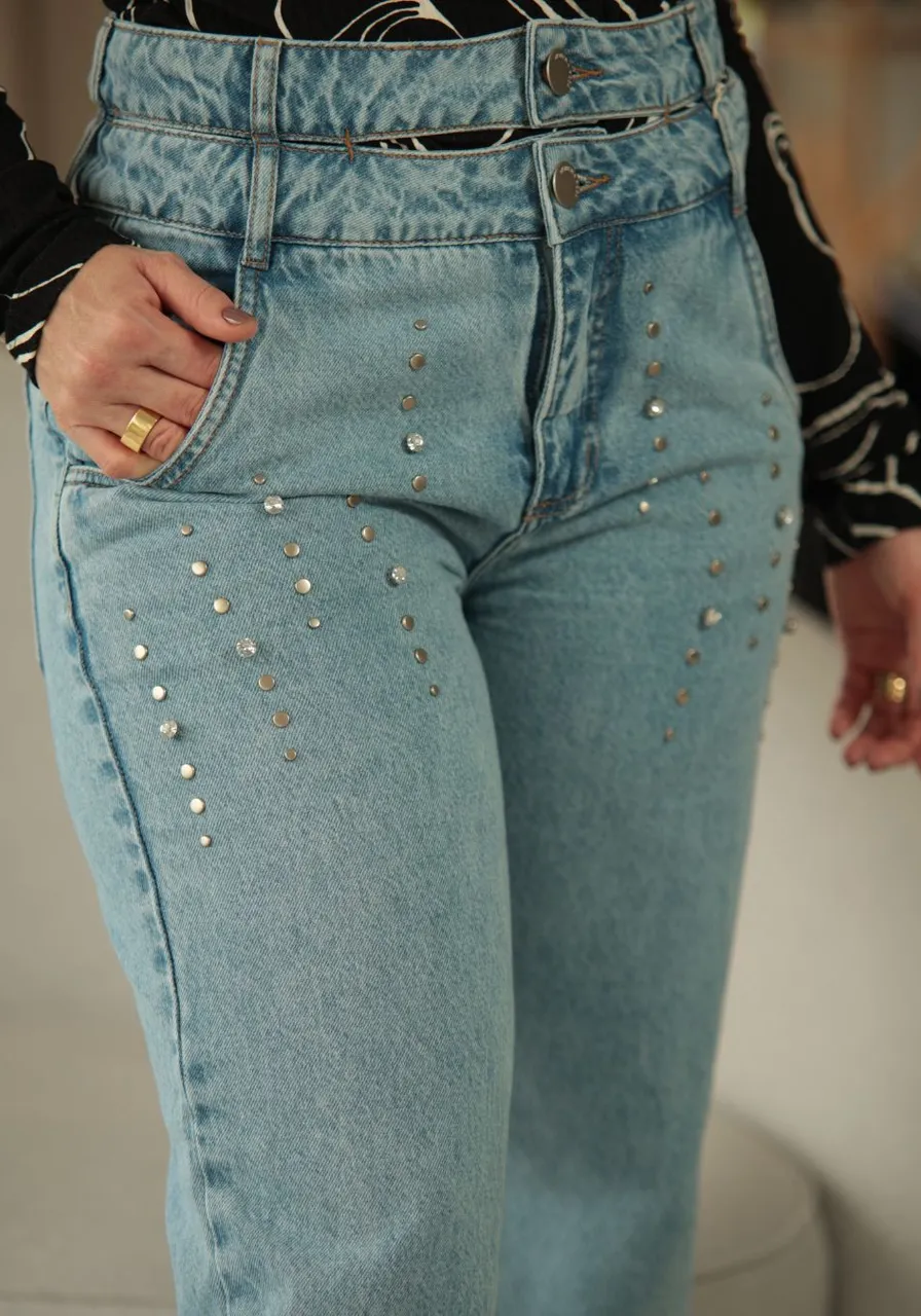 Calça Morena Rosa Jeans Reta Confort Bianca