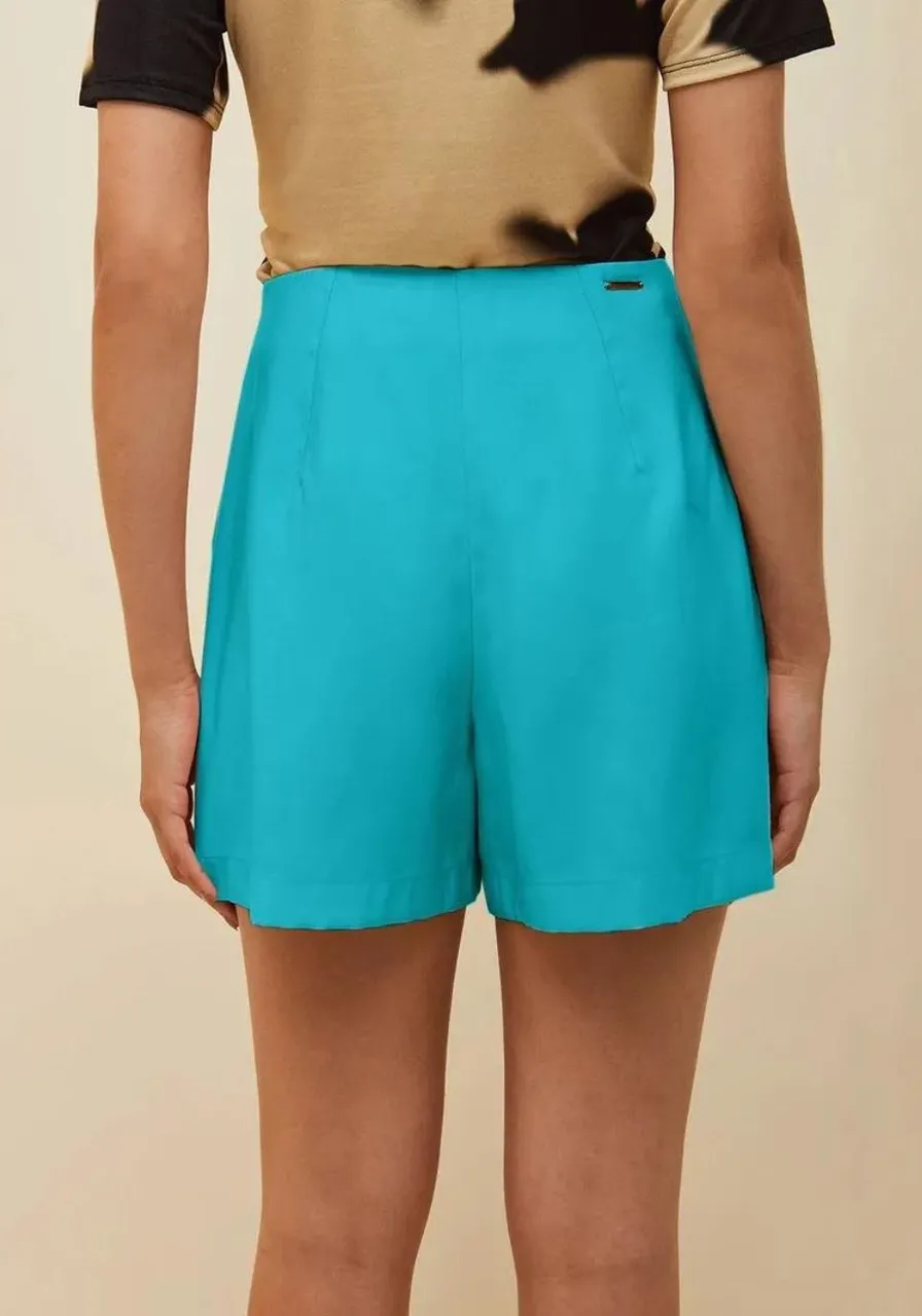 Short Alfaiataria Morena Rosa Azul