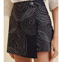 Short Saia Morena Rosa Com Martingale - imagem 1