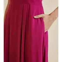 Vestido Morena Rosa Midi Decote Quadrado - imagem 3