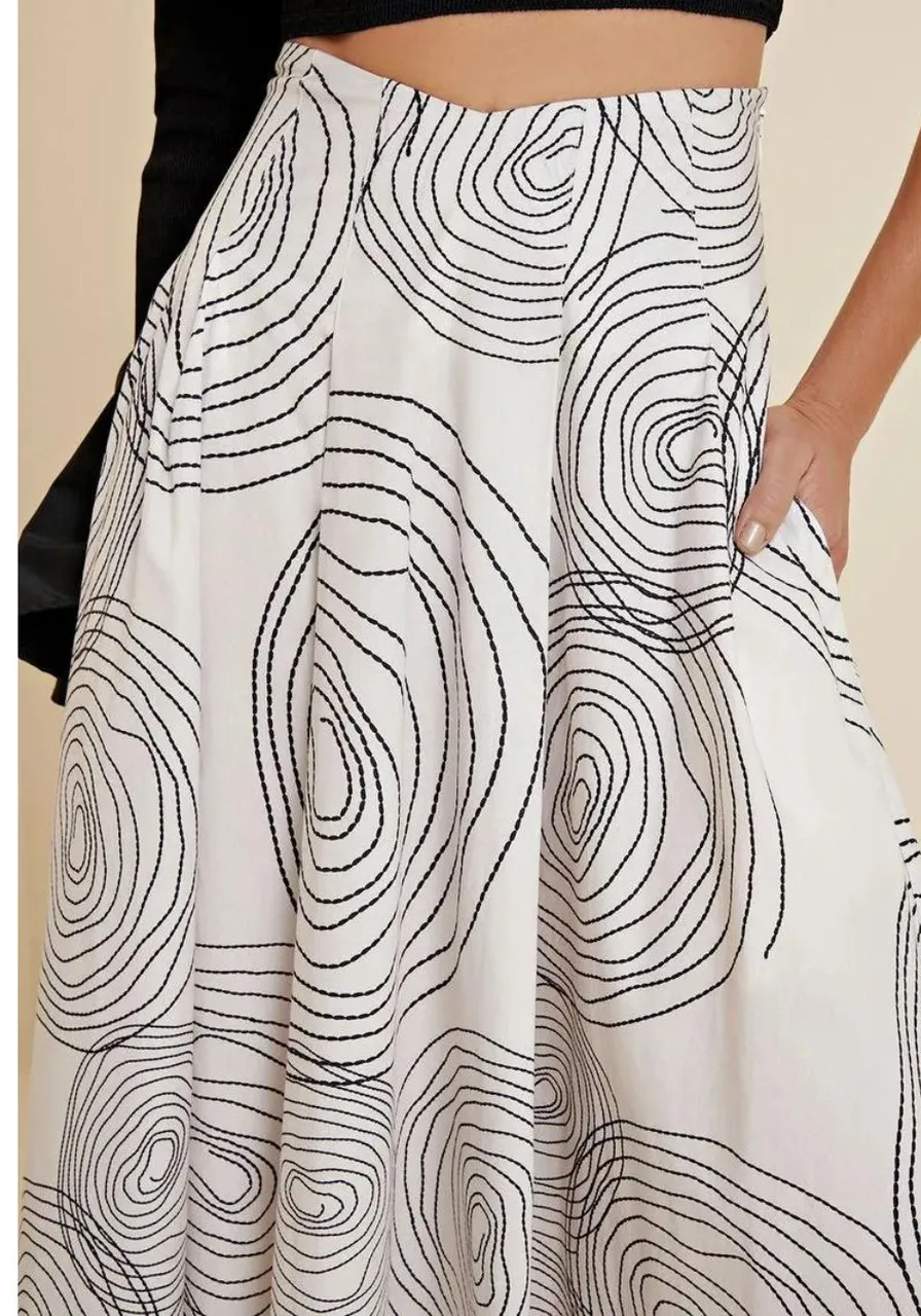 Saia Morena Rosa Midi Godê 