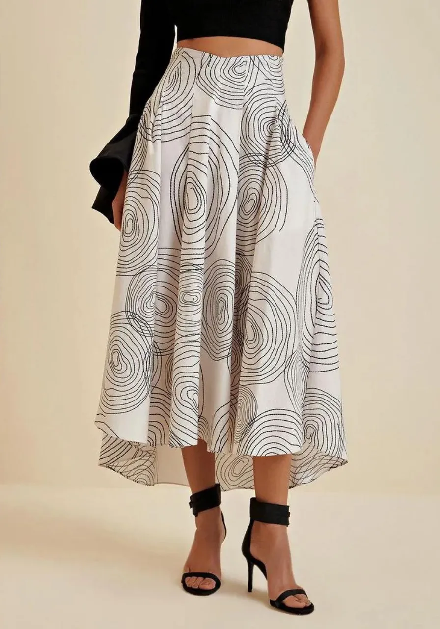 Saia Morena Rosa Midi Godê 