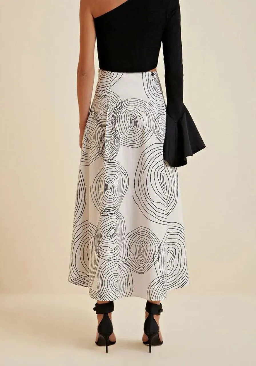 Saia Morena Rosa Midi Godê 