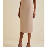 Saia Midi Reta Com Fenda - imagem 1