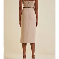 Saia Midi Reta Com Fenda - imagem 2