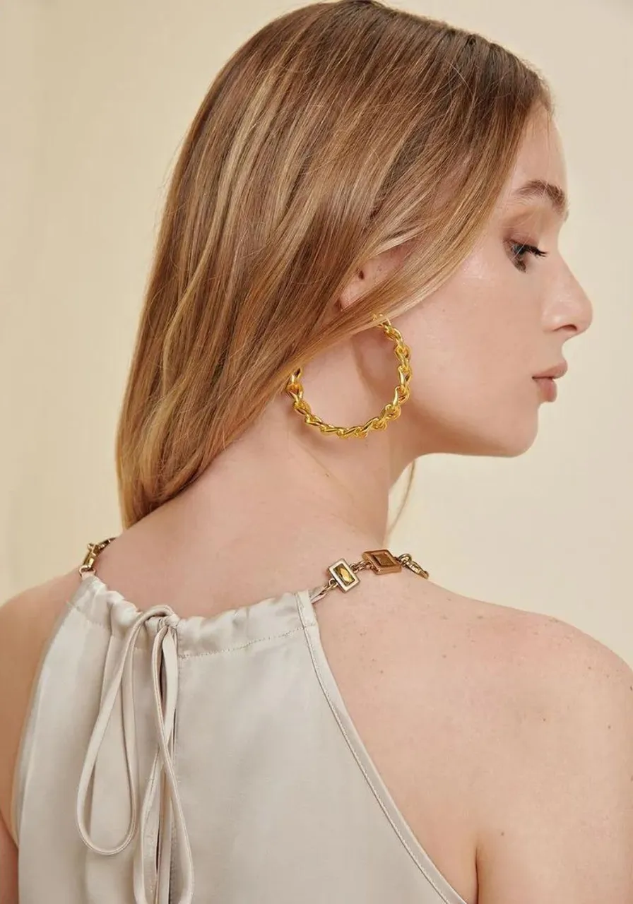 Blusa Morena Rosa Cava Francesa Detalhe Alças