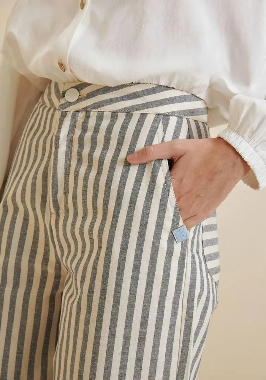 Calça Curve Cós Alto Com Pence