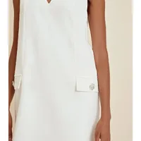 Vestido Curto Decote V Detalhe Lapela - imagem 2