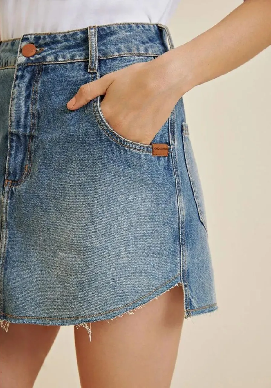 Saia Jeans Curta Five Pockets