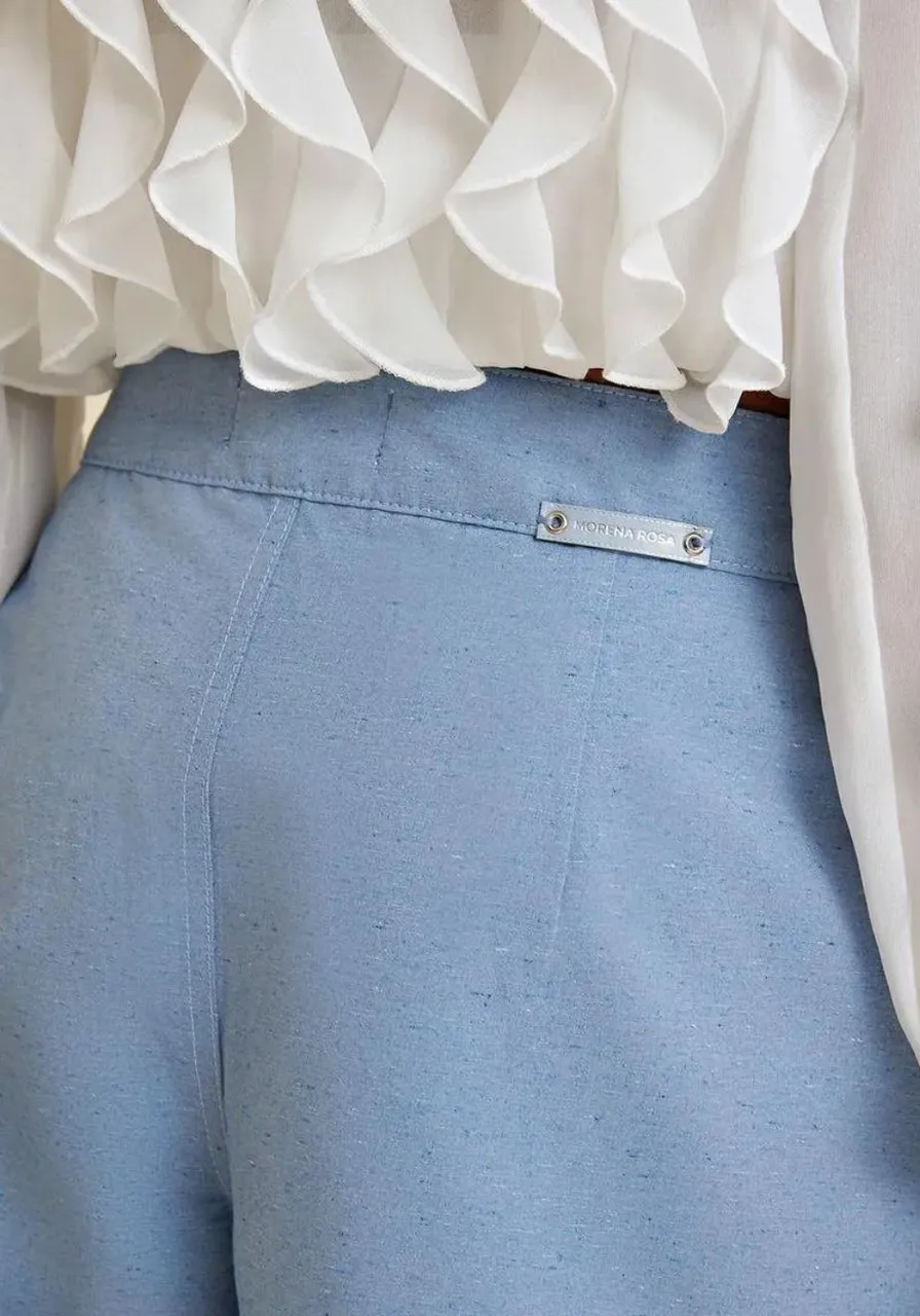 Short Saia Morena Rosa Curto Botões