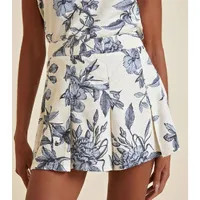 Short Morena Rosa Detalhe Prega Estampado - imagem 1