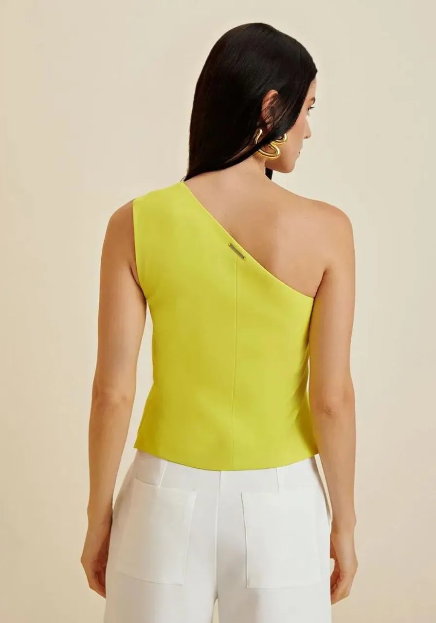 Blusa Morena Rosa Ombro Só Com Zíper