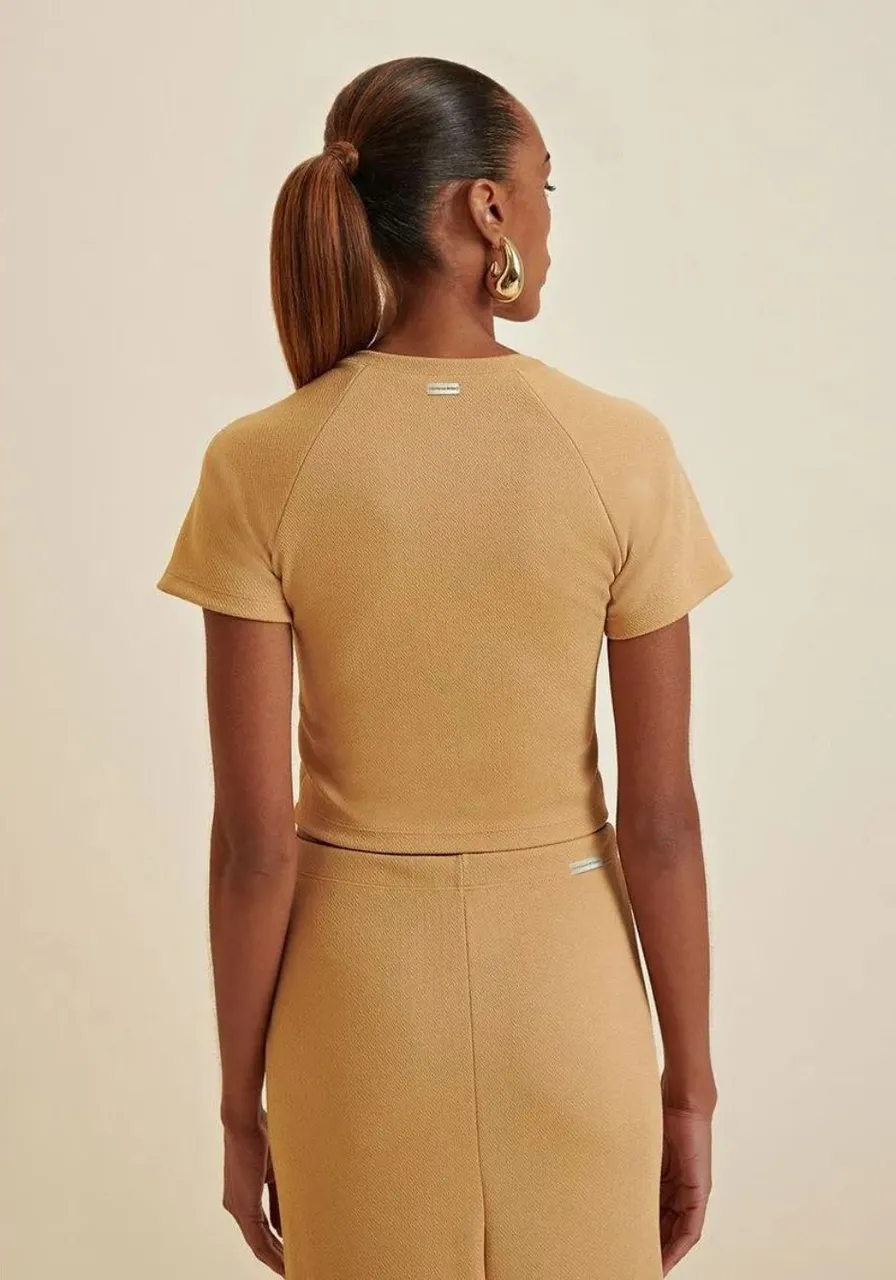 Camiseta Baby Look Decote Redondo