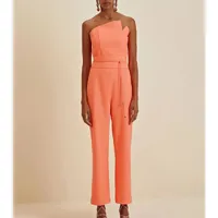 Macacão Morena Rosa Alfaiataria Com Faixa - imagem 1