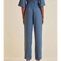 Calça Morena Rosa Reta Com Amarração - imagem 3