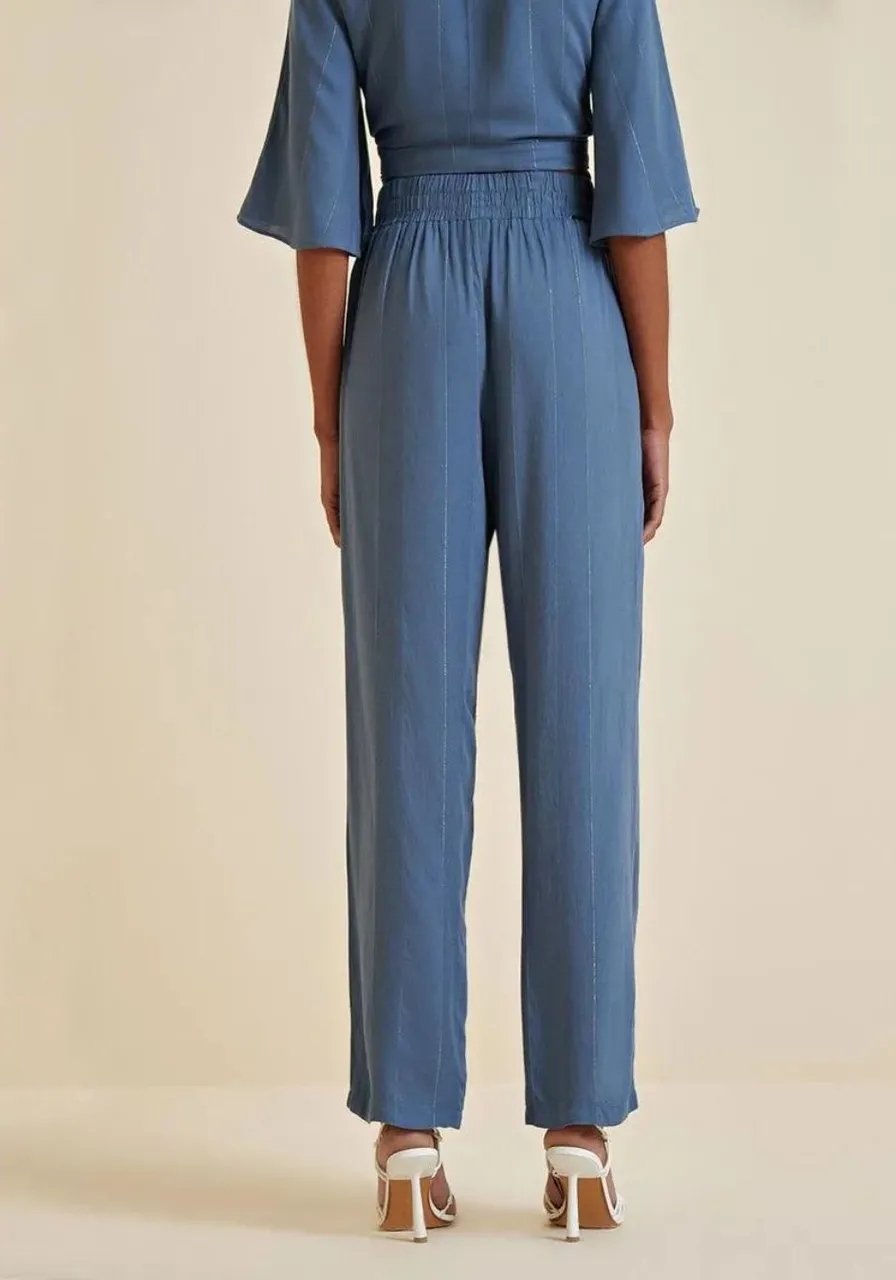 Calça Morena Rosa Reta Com Amarração