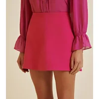 Short Saia Morena Rosa Curto Com Zíper - imagem 1