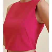 Blusa Morena Rosa Sem Mangas Com Zíper - imagem 3