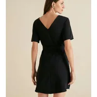 Vestido Curto Decote Redondo Com Faixa - imagem 3