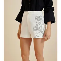 Short Morena Rosa Alfaiataria Bordado  - imagem 1