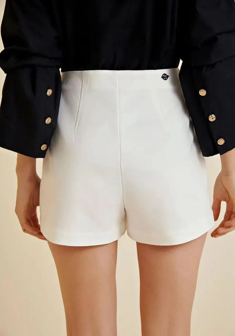 Short Morena Rosa Alfaiataria Bordado 