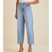 Calça Morena Rosa Jeans Reta Pantacourt - imagem 4