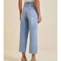 Calça Morena Rosa Jeans Reta Pantacourt - imagem 3