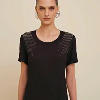 Blusa Morena Rosa Detalhe Aplicações - imagem 1