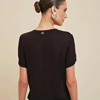 Blusa Morena Rosa Detalhe Aplicações - imagem 3