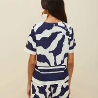 Blusa Manga Curta Decote Redondo Estampada - imagem 2