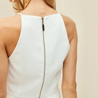 Blusa Cropped Alfaiataria Decote Reto - imagem 1