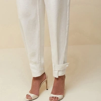 Calça Alfaiataria Reta Off White - imagem 2