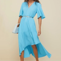 Vestido Morena Rosa Midi Barra Assimétrica  - imagem 3