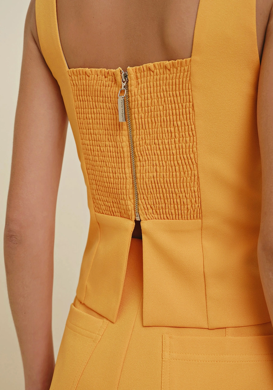 Blusa Morena Rosa Decote V Laranja 