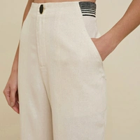 Calça Morena Rosa Reta Detalhe Elástico - imagem 5