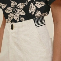 Short Morena Rosa Reto Detalhe Elástico - imagem 1