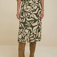 Saia Midi Reta Estampa Floral - imagem 3